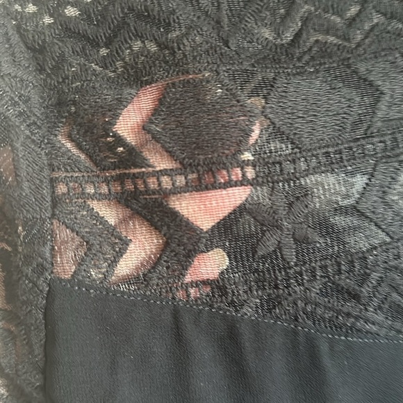 BETHANY MOTA size medium black mini dress with lace embellishments top w, lining - Picture 6 of 13